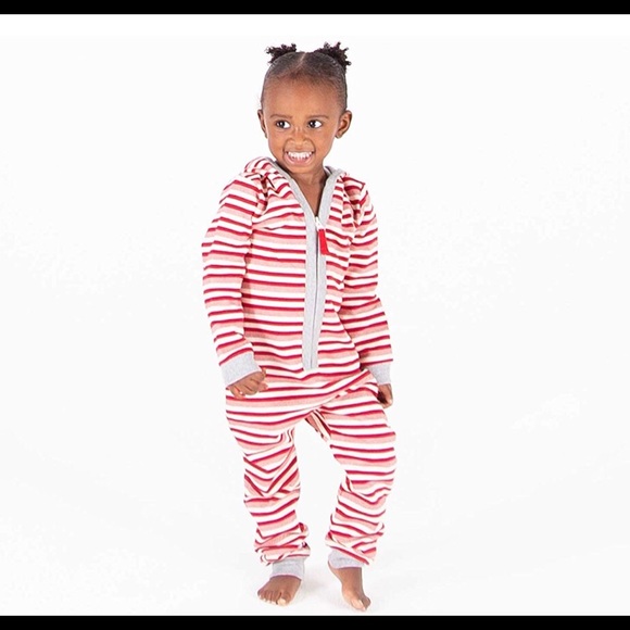 NWT - Burt’s Bees Baby Stripe Christmas Jumpbee PJ - Picture 5 of 8